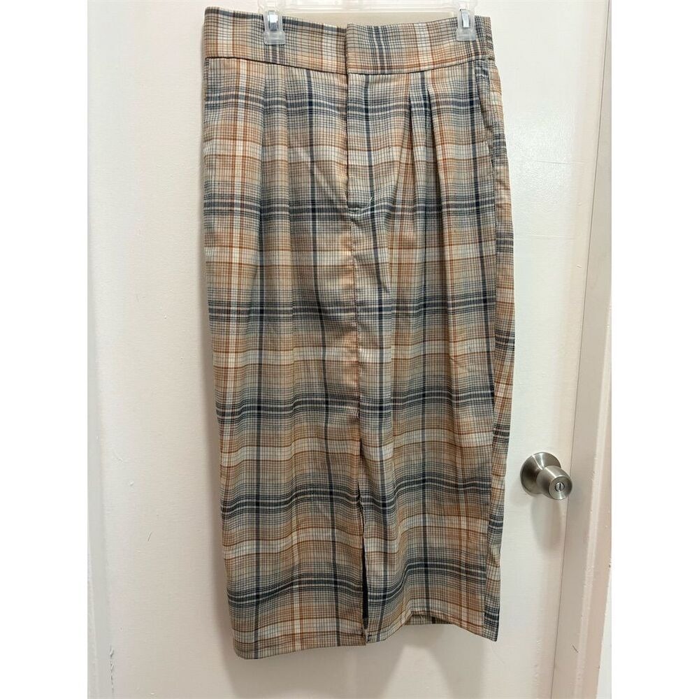 Urban Outfitters Plaid High Waisted Midi Skirt Women's Size L G - Picture 2 of 7